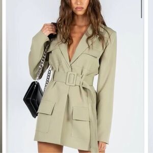 Princess Polly Steinway Mini Dress Green